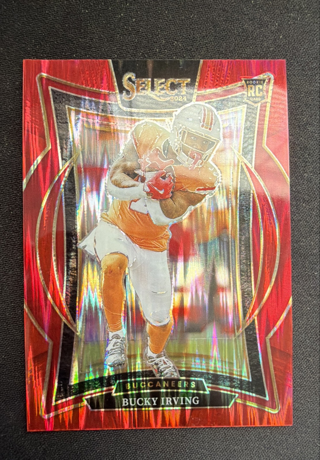 2024 Panini Select - Concourse Bucky Irving #4 Red Shock Prizm /249 (RC)