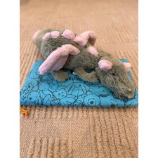 NWT Rare Jellycat Malachy Dragon Plush Stuffed Animal Toy Green Pink Soft Kids