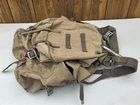 Canvas Military Backpack Rucksack Beige Large Made In Germany SMC Carabiner