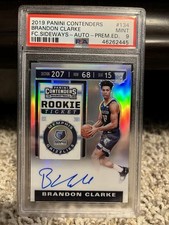 2019-20 Panini Contenders Brandon Clarke Rookie Ticket Premium Edition Auto PSA9