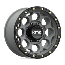 17x8.5 KMC KM541 DIRTY HARRY Satin Gray Black Lip Wheel 8x170 (0mm) Set of 4