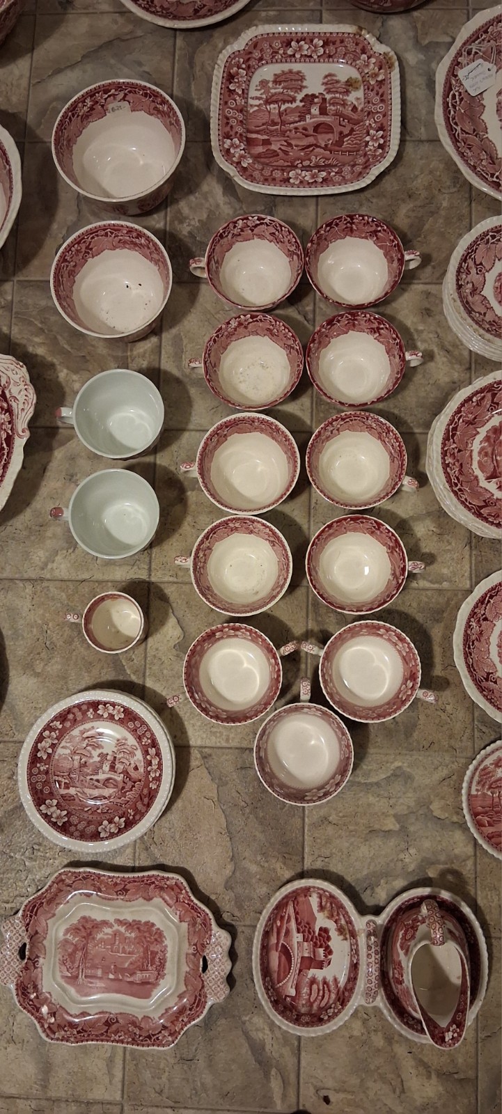 MASON'S Vista red/Pink England Ironstone glass 