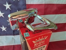 Vintage Chrome Side View Mirror With Nu-vue Box Nos Ford Chevy Bin06 Vintage Chrome Side View Mirror With Nu-vue Box Nos Ford Chevy Bin06