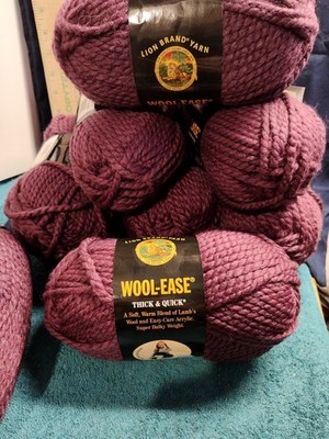 Lion brand wool-ease thick and quick yarn Color: Fig.  Multiple Skeins Available