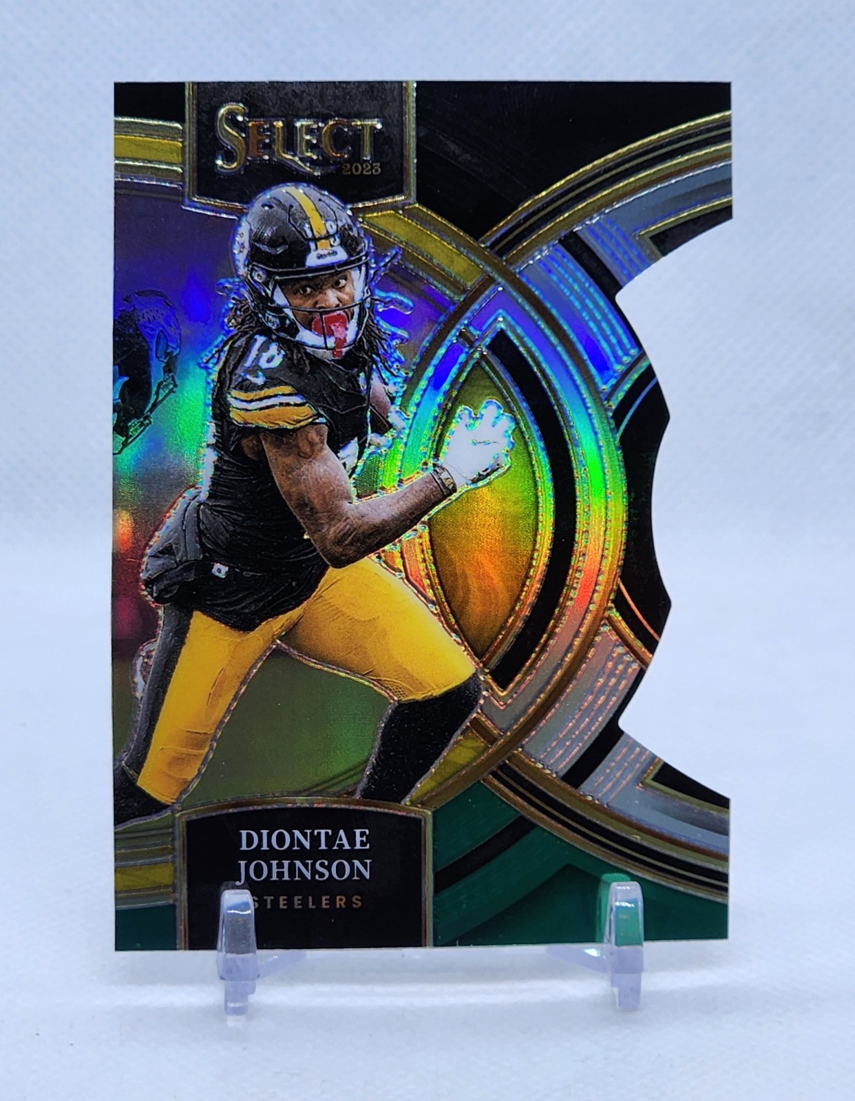 2023 Panini Select Football DIONTAE JOHNSON Black And Green Prizm Die Cut