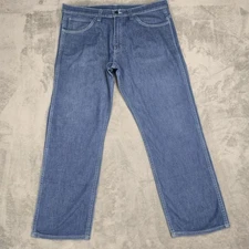 Levis 569 Jeans Mens 36x32 Blue Denim Loose Straight Leg Zip Fly 5 Pocket