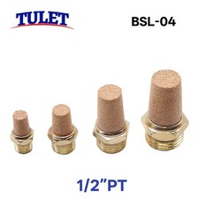 5pcs Brass Silencer Connector 1/2" PT Pneumatic Exhaust Muffler Filte