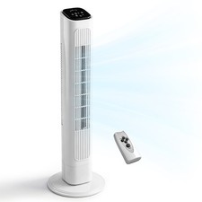 36" Tower Fan, Bladeless Oscillating Floor Fan with Remote, 3 Speeds 3 Modes