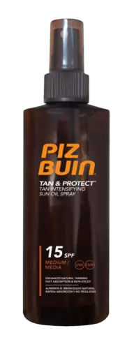 Piz Buin Tan & Protect Tan Intensifying Clear Sun Oil Spray SPF15 Volumen 150 ml