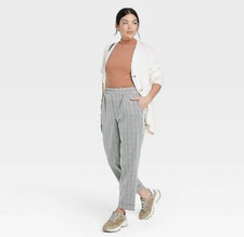 Women's High-Rise Slim Straight Fit Ankle Pull-On Pants - A New Day Gray S