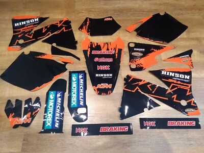 KTM EXC SX 125 200 250 300 450 525 DECALS GRAFIK KIT 2000 2001 2002
