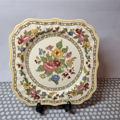 Vintage Royal Doulton ''The Cavendish'' D5009 quadratischer Teller
