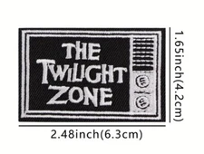Embroidered Iron On Patch - Twilight Zone - Retro