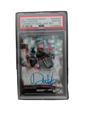 Drew water's BOWMAN CHROME 2017 RC AUTO🔥 BLACK REF /75🔥🔥PSA 10 GEM MINT🔥