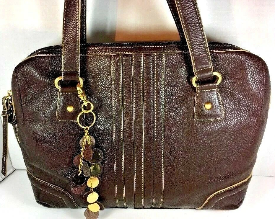 Женский коричневый кожаный портфель для ноутбука Franklin Covey со съемным чехлом и подвеской - Изображение 2 из 4