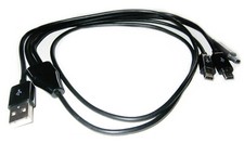 US Mini USB 3-Way Charger  Charging Cable. Fits: XP Deus  ORX Metal Detectors