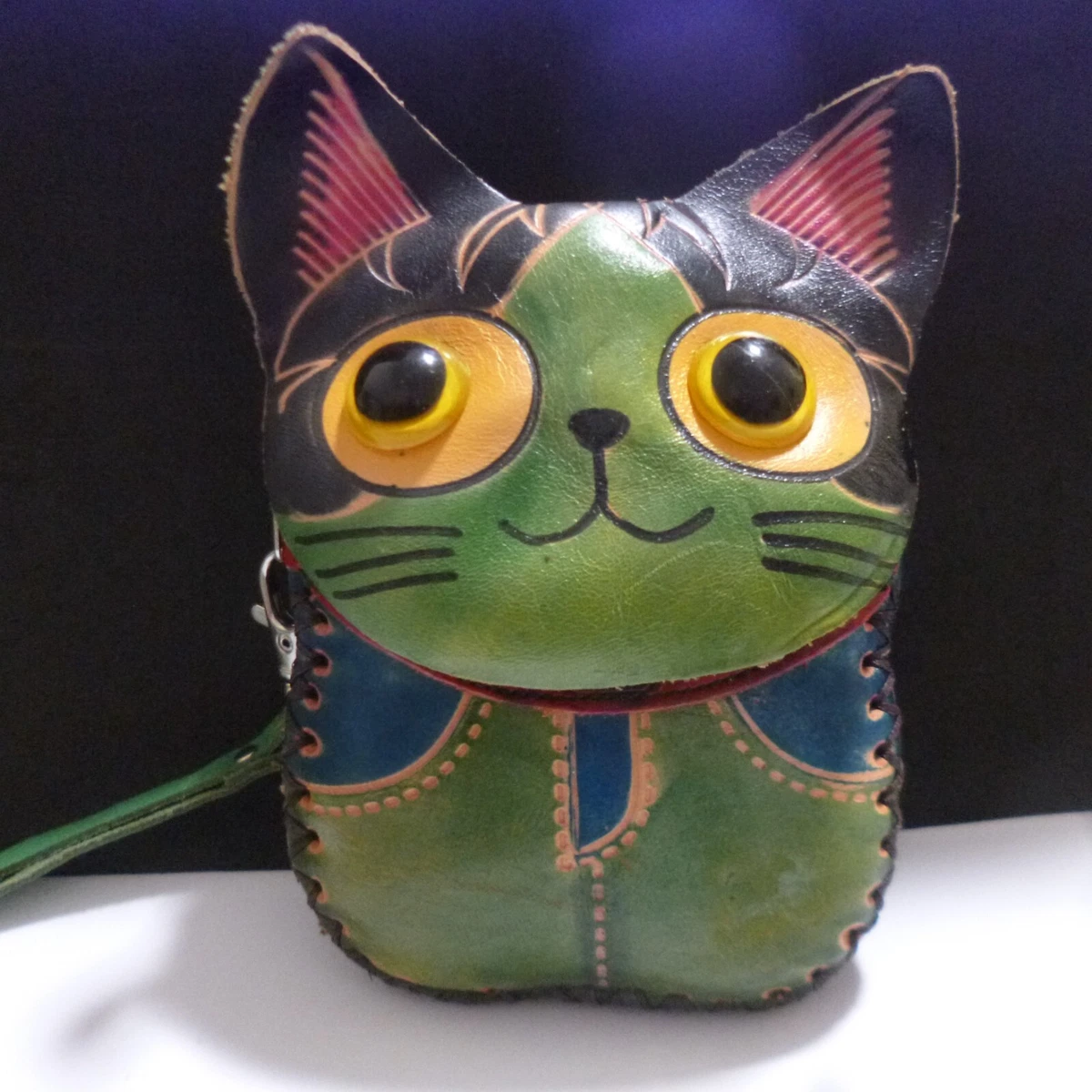 Buy Micro Mini Leather Cat Coin Purse Vintage Kitsch Online in India - Etsy