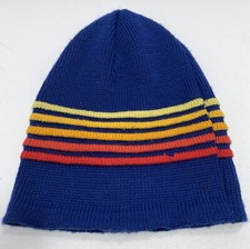 Vintage Wigwam Striped Ski Hat Adult One Size Winter Cap Wool Made In The USA