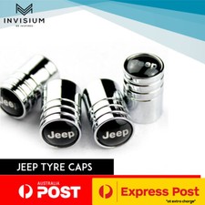 JEEP Tyre Tire Stems Valve Air Dust Cover Caps Grand Cherokee Wrangler Compass