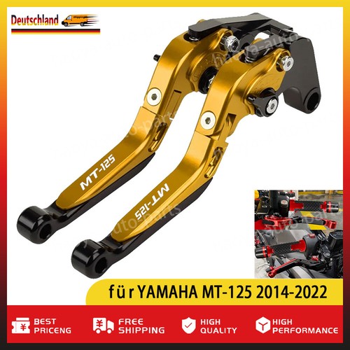Palanca de embrague de freno extensible plegable para YAMAHA MT-125 2014-2022 NUEVO - Imagen 9 de 13