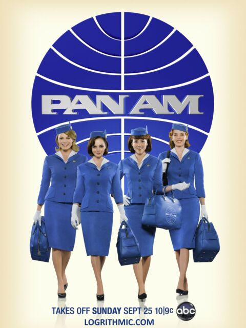 0190 Vintage Travel Poster Pan Am Air
