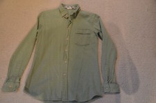 vintage mens green cotton de Pandi Italian designer ready wear 14 1/2 37 shirt
