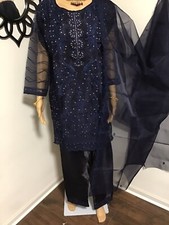 Ethnic Pakistani Indian Designer Fancy Trendy Semi Formal Suit Medium