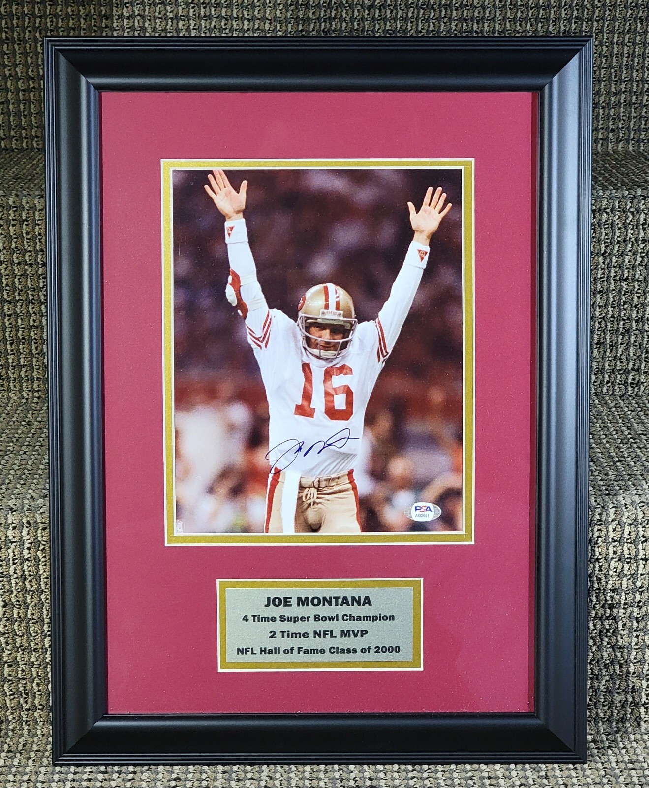Joe Montana Autographed Signed 8x10 Photo Professionally Framed PSA DNA COA