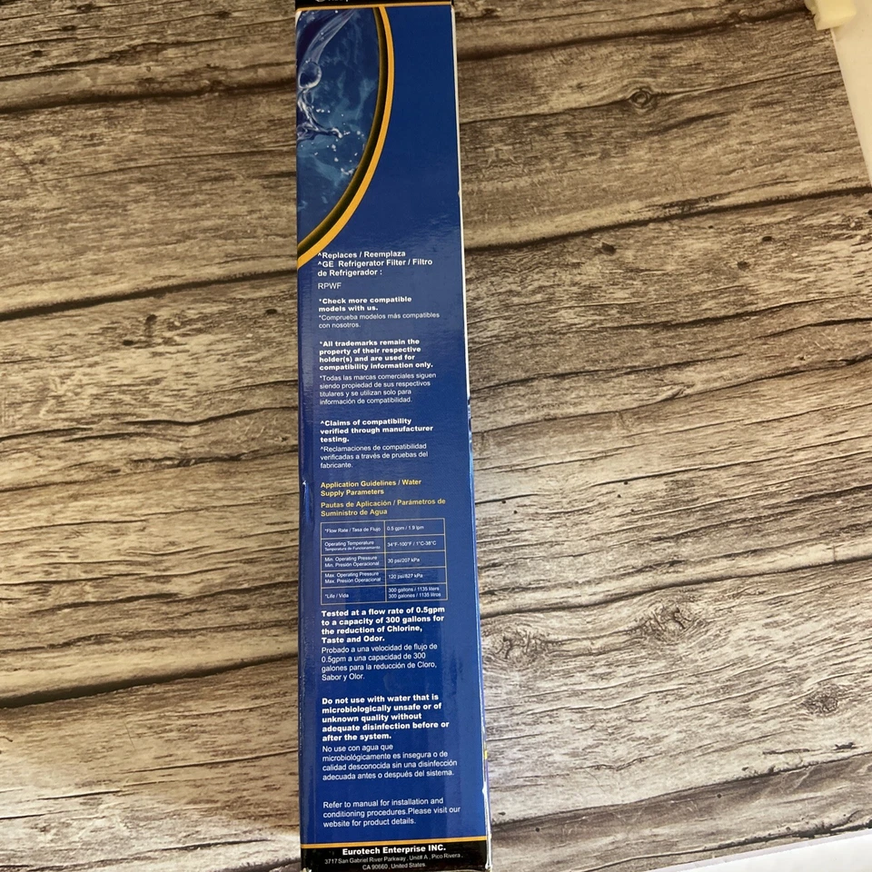 Excelpure EP-RPWF Refrigerator Water Filter Fits GE EP-RPWF-S Pack Of 2 - Image 2 of 3