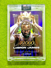 LeBron James PRIZM PURPLE REFRACTOR CARD  2023 Topps NOW 40,000 Points SP /86072