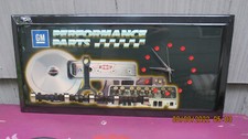 VINTAGE GM SIGN CLOCK GENERAL MOTORS CLOCK SIGN PERFORMANCE PARTS 23 X 11