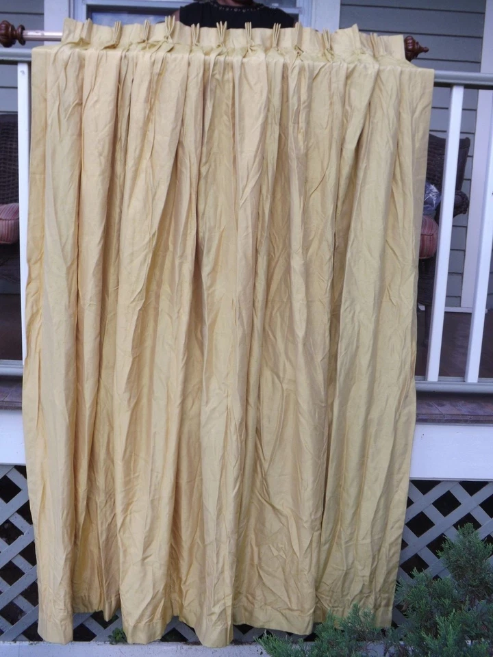 1 cortinas personalizadas plisadas en oro usadas para paneles de cortina  Foto 4 de 4