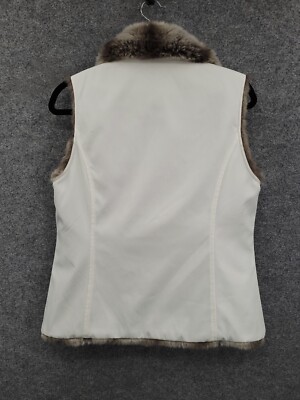 90’s Kristen Blake レオパード ファーベスト リバーシブル Kristen Blake Vest Womens Small Reversible Faux Fur Nylon Pockets