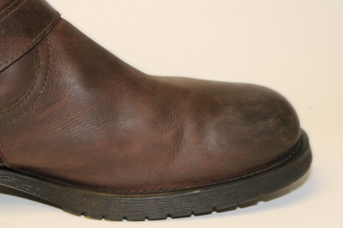 Aldo Mens 43 10 Brown Leather Zip Up Engineer Biker Boots - Imagen 13 de 24