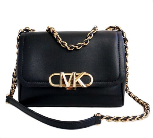 Michael Kors sac à main pour femme Parker Medium Chain Shldr Bag noir neuf - Photo 3 sur 18