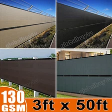 3X50FT Privacy Screen Fence Heavy Duty Fencing Shade Cover Mesh Balcony Backyard