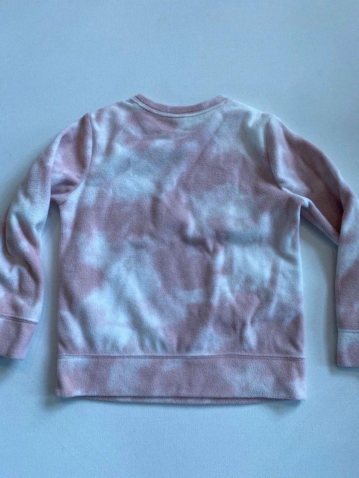 Sudadera Antigua Azul Marino Juvenil Niña Mediana (8) Pullover Rosa Tie-Dye Crew Polar Foto 2 de 4