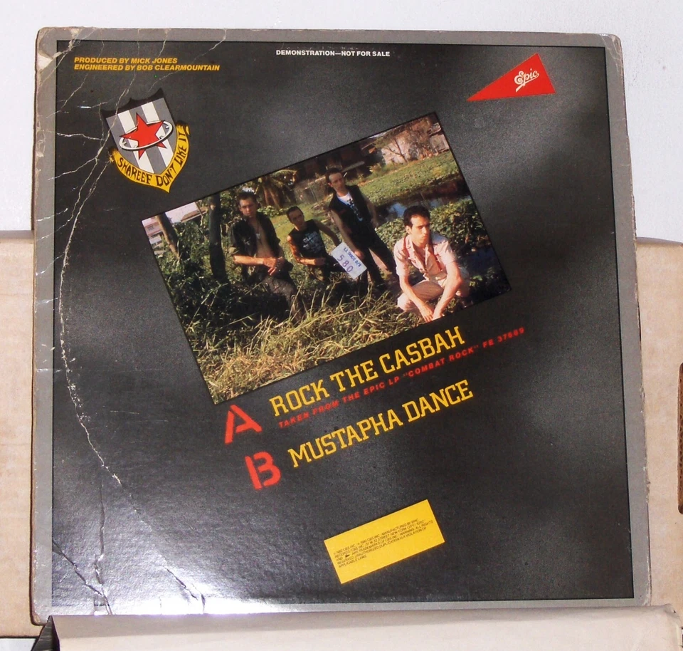 The Clash – Rock The Casbah / Mustapha Dance - 12 inch Single Vinyl Promo Record Foto 2 de 2
