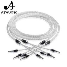 8AG Pure Silver-plated OCC Hifi Speaker Cable Speaker Wire for Amplifier and CD
