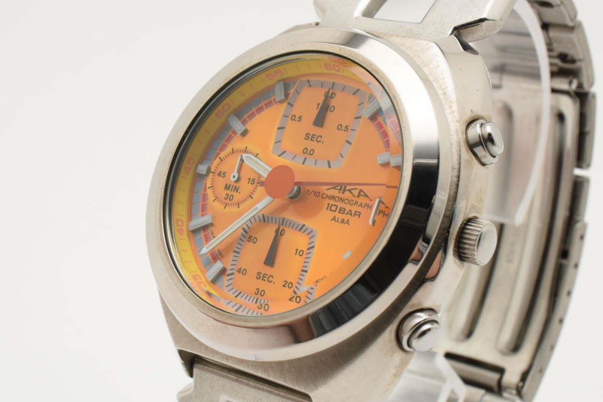 SEIKO AKA V657-6030 メンズ Vintage SEIKO [N MINT] Alba AKA V657-6030 Blue Dial Mens