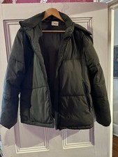 Hush Puffa Jacket With Hood, Kharki, Uk12