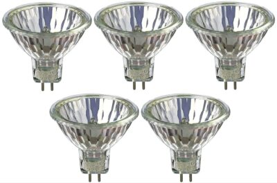 5 x Philips Halogen Spot Glühbirnen 35W 12V MR16 GU5.3 36D 4000Std dimmbar