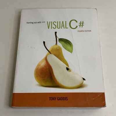 Starting Out Visual C# Tony Gaddis (2017, Paperback) 4th Edition  9780134382609|