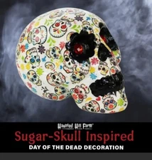 NEW! Haunted Hill Farm - 5.5-in Sugar-Skull inspired Day of the Dead Decoration