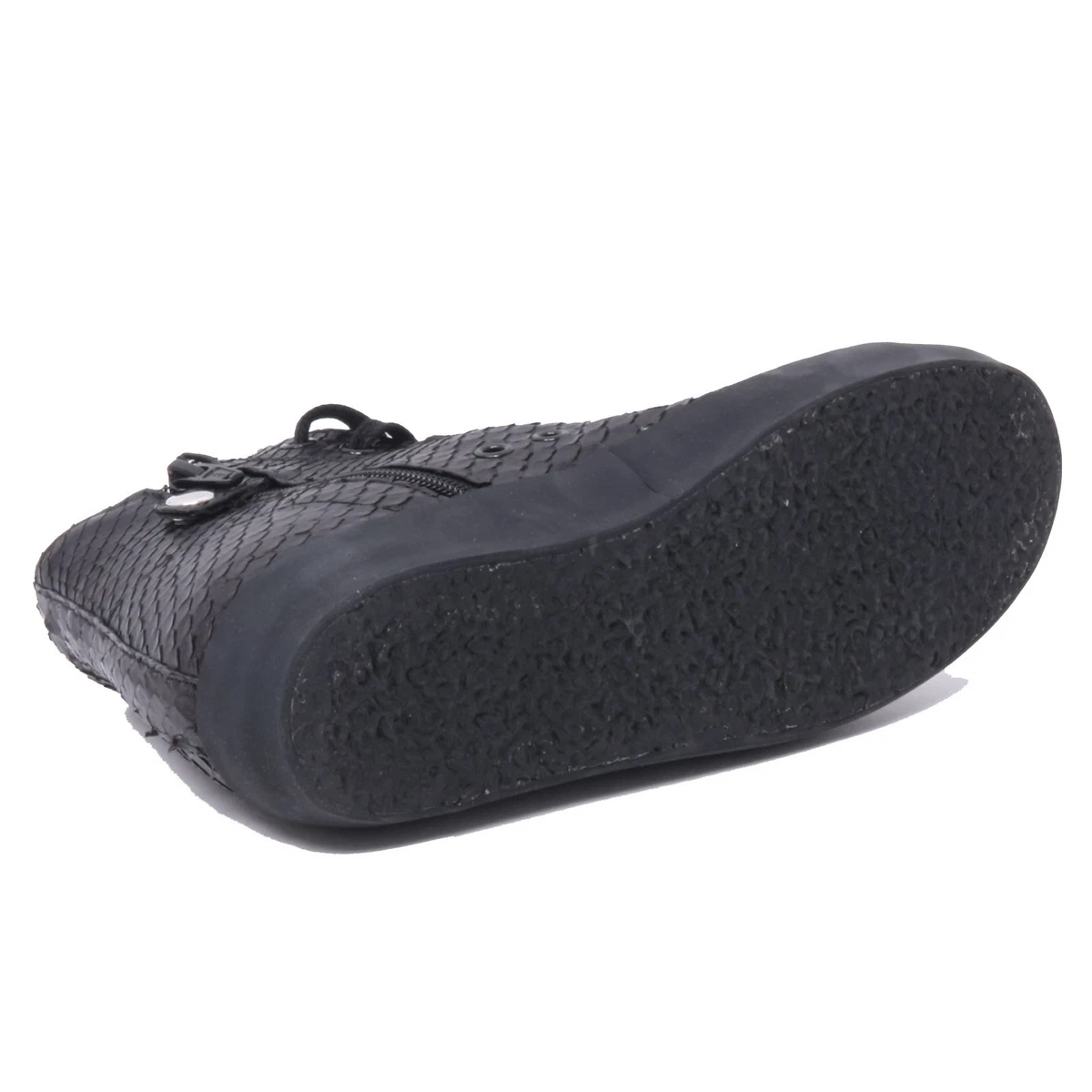 B2930 sneaker alta donna LEATHER CROWN scarpa stampa pitone nero shoe woman