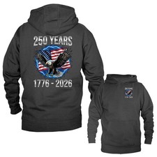 250 Years of American Independence Day US Flag 4th of July Patriotic Hoodie