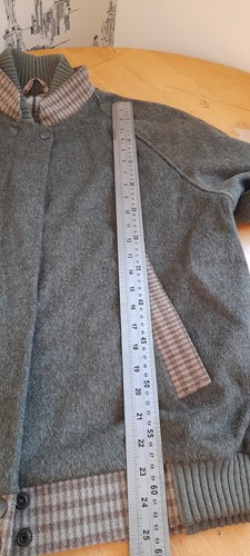 Vintage Ladies,Uk 16 Green & Tweed Bomber Tyroller Loden Jacket Wool Coat Baur - Picture 11 of 14