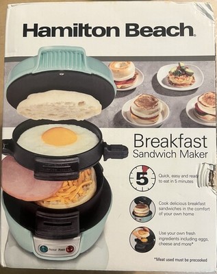 Hamilton Beach Breakfast Sandwich Maker Teal 25482 New In Box