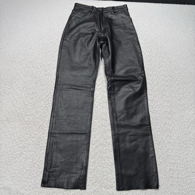 X Element Womens Faux Leather Pants Black Lined Motorcycle