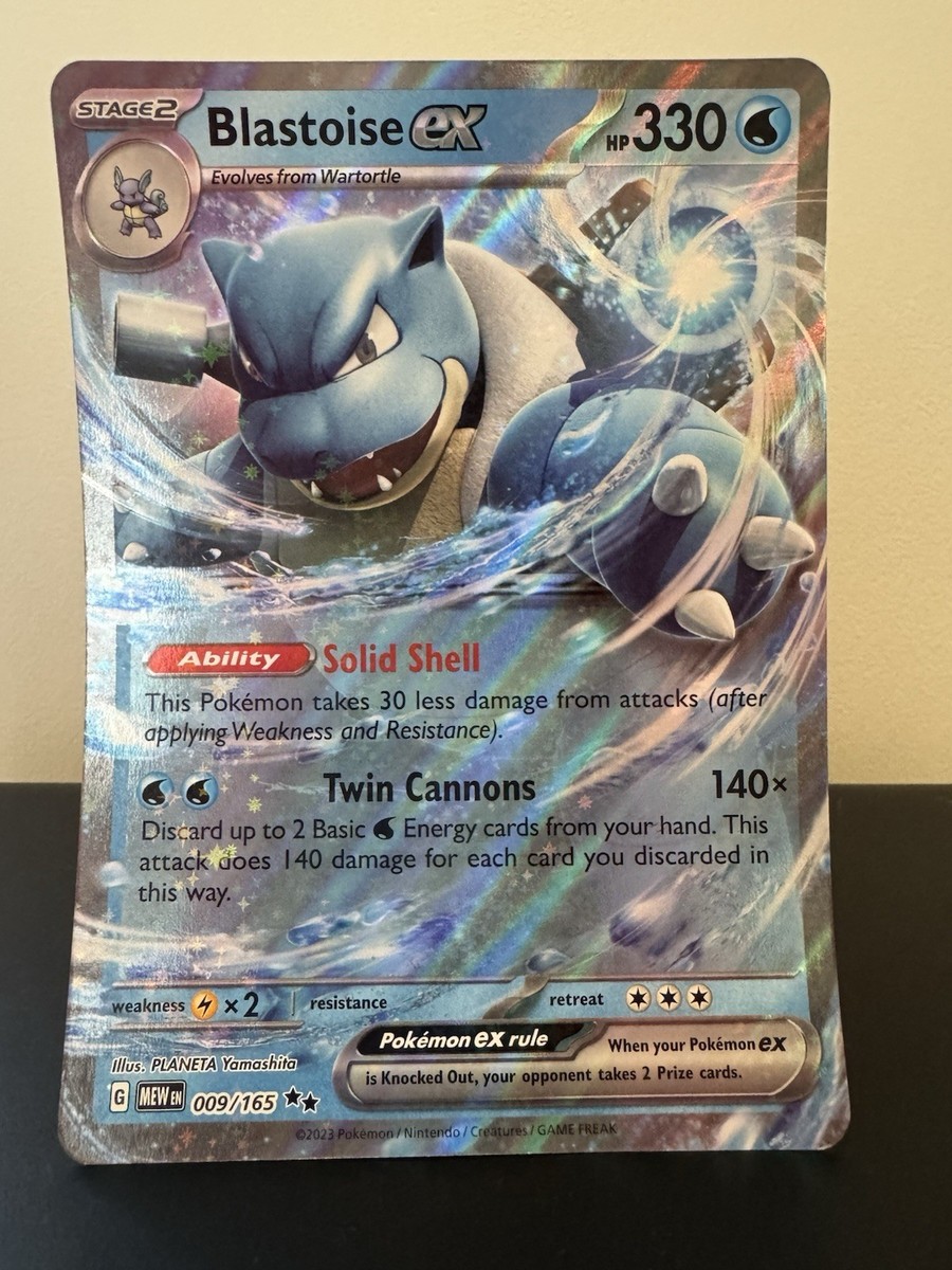 Pokémon TCG Blastoise Ex 009/165 HP 330 Jumbo Card (Oversized) | eBay